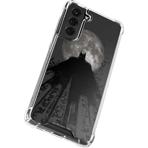 DC Comics Batman On City with Moon Art Galaxy S22 Plus Clear Case