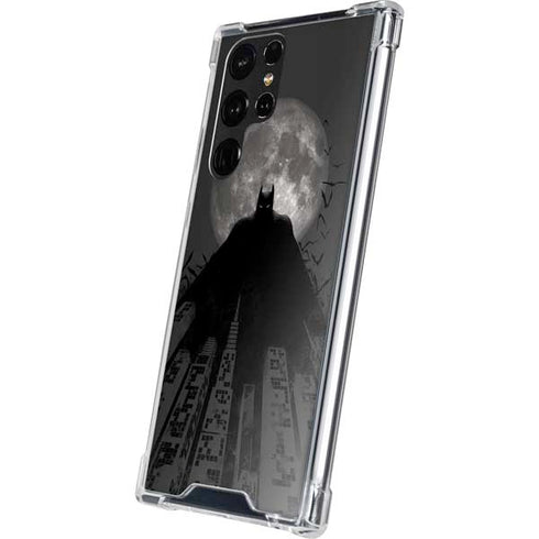 DC Comics Batman On City with Moon Art Galaxy S22 Ultra Clear Case