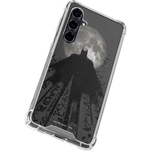 DC Comics Batman On City with Moon Art Galaxy S23 FE Clear Case