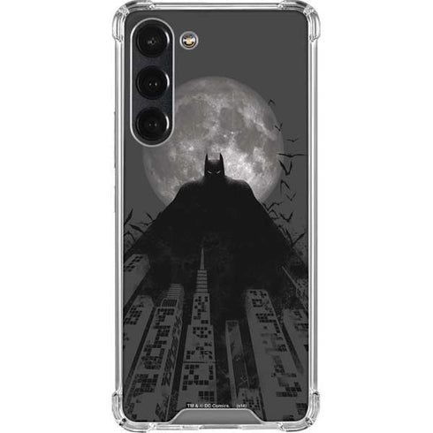 DC Comics Batman On City with Moon Art Galaxy S23 Plus Clear Case