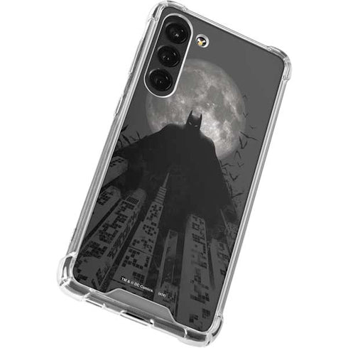DC Comics Batman On City with Moon Art Galaxy S23 Plus Clear Case