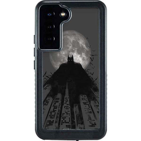 DC Comics Batman On City with Moon Art Galaxy S23 Plus Waterproof Case