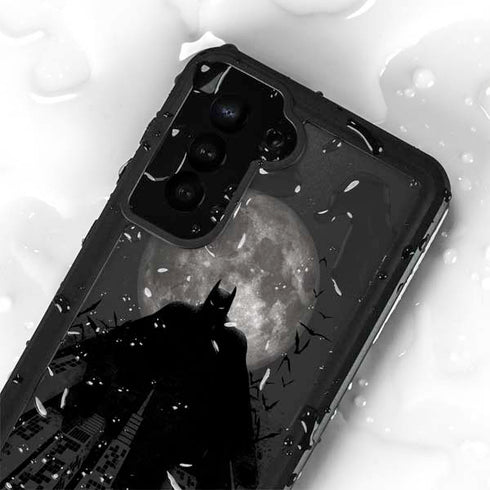 DC Comics Batman On City with Moon Art Galaxy S23 Waterproof Case
