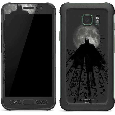 DC Comics Batman On City with Moon Art Galaxy S7 Active Skin