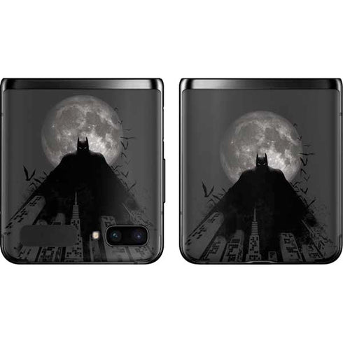 DC Comics Batman On City with Moon Art Galaxy Z Flip Skin