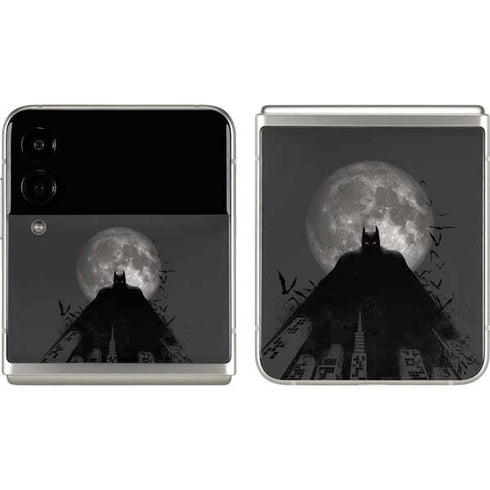 DC Comics Batman On City with Moon Art Galaxy Z Flip3 5G Skin