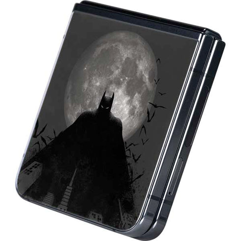 DC Comics Batman On City with Moon Art Galaxy Z Flip5 5G Skin