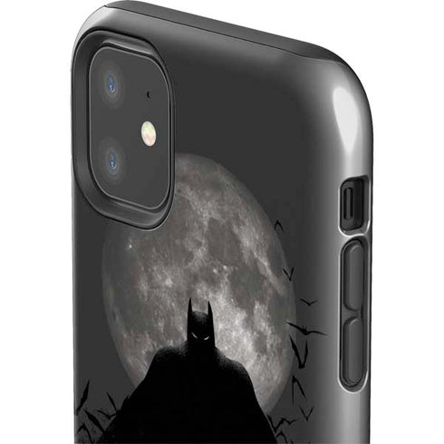 DC Comics Batman On City with Moon Art iPhone 11 Impact Case