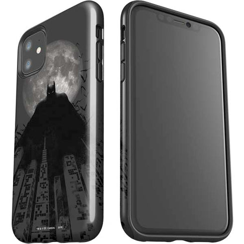 DC Comics Batman On City with Moon Art iPhone 11 Impact Case