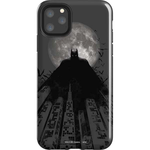 DC Comics Batman On City with Moon Art iPhone 11 Pro Max Impact Case