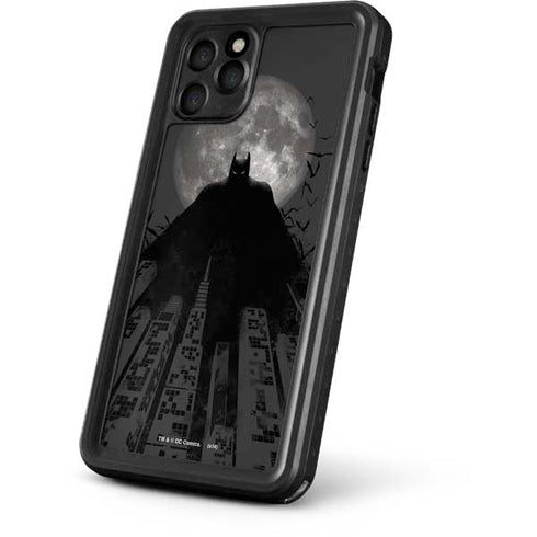 DC Comics Batman On City with Moon Art iPhone 11 Pro Max Waterproof Case
