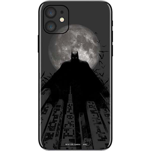 DC Comics Batman On City with Moon Art iPhone 11 Skin