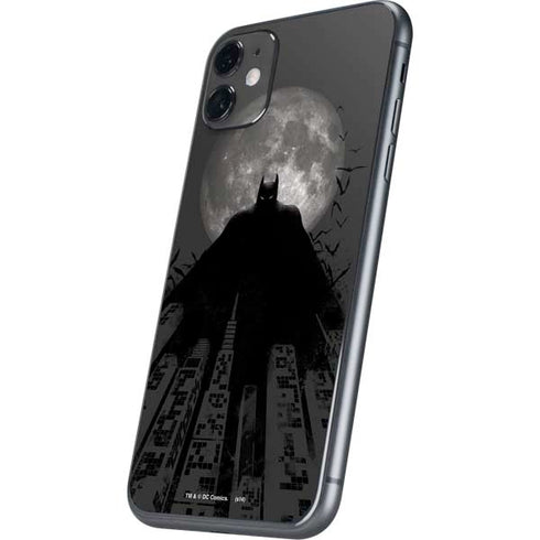 DC Comics Batman On City with Moon Art iPhone 11 Skin