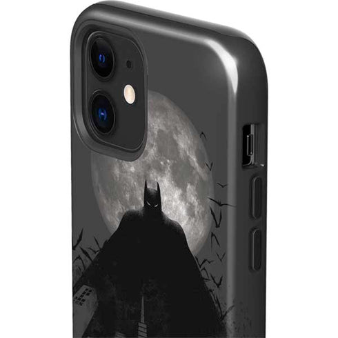 DC Comics Batman On City with Moon Art iPhone 12 Impact Case