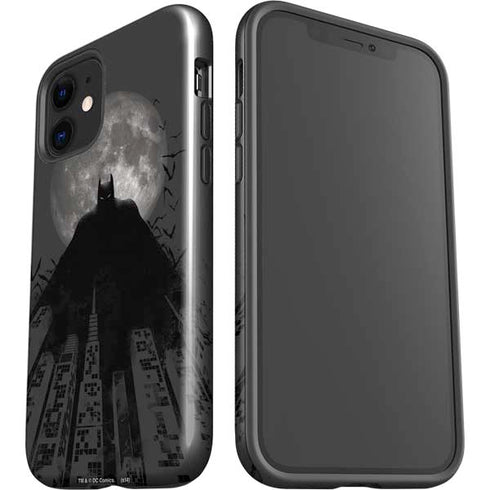 DC Comics Batman On City with Moon Art iPhone 12 Impact Case