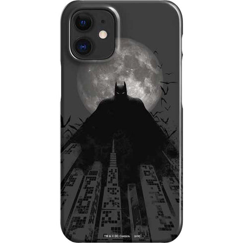 DC Comics Batman On City with Moon Art iPhone 12 Mini Lite Case