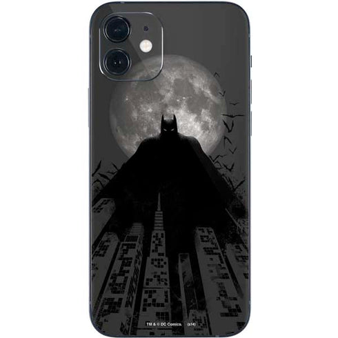 DC Comics Batman On City with Moon Art iPhone 12 Mini Skin