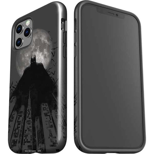DC Comics Batman On City with Moon Art iPhone 12 Pro Max Impact Case