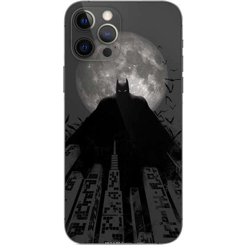 DC Comics Batman On City with Moon Art iPhone 12 Pro Skin