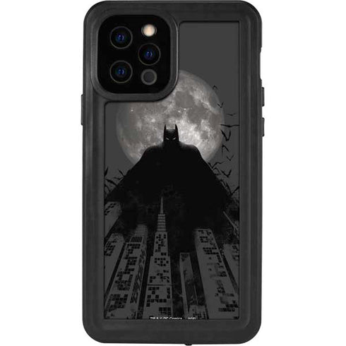 DC Comics Batman On City with Moon Art iPhone 12 Pro Waterproof Case