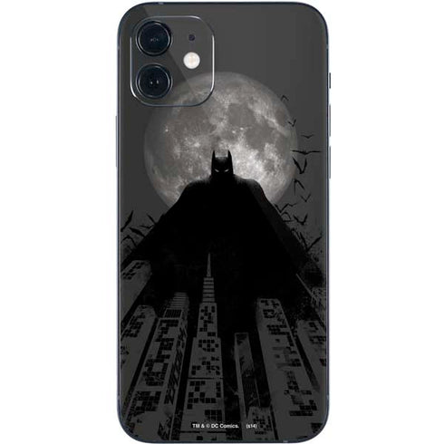 DC Comics Batman On City with Moon Art iPhone 12 Skin