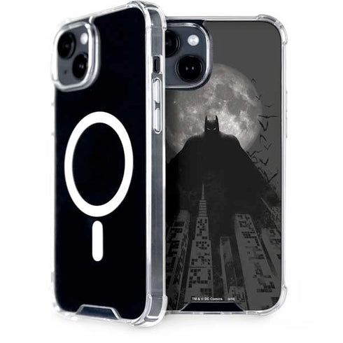 DC Comics Batman On City with Moon Art iPhone 13 MagSafe Case