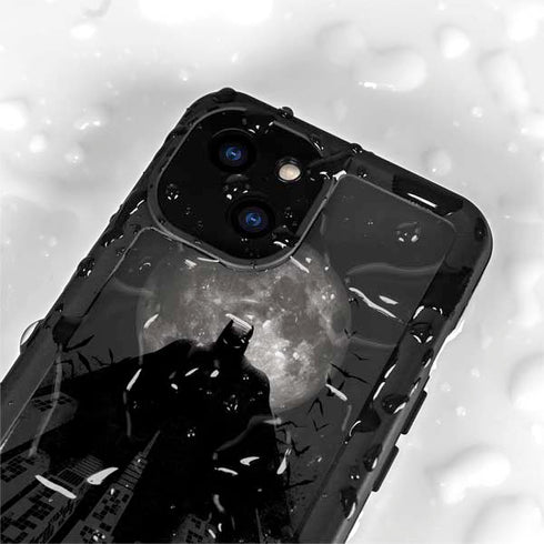 DC Comics Batman On City with Moon Art iPhone 13 Mini Waterproof Case