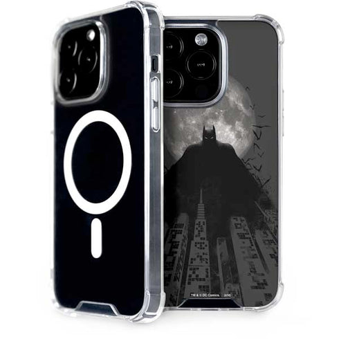 DC Comics Batman On City with Moon Art iPhone 13 Pro MagSafe Case