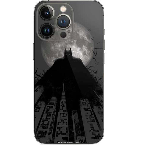 DC Comics Batman On City with Moon Art iPhone 13 Pro Skin