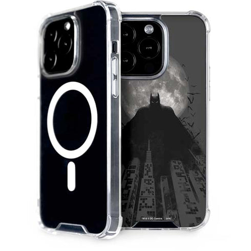 DC Comics Batman On City with Moon Art iPhone 15 Pro MagSafe Case