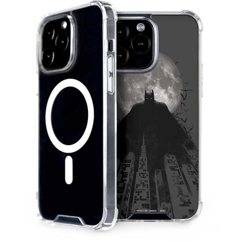 DC Comics Batman On City with Moon Art iPhone 15 Pro Max MagSafe Case