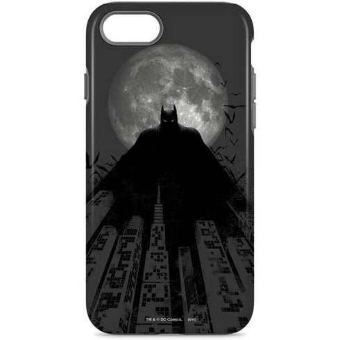 DC Comics Batman On City with Moon Art iPhone 8 Pro Case