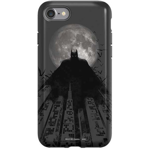 DC Comics Batman On City with Moon Art iPhone SE (2nd & 3rd Gen) Pro Case