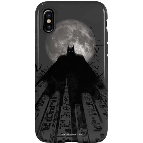 DC Comics Batman On City with Moon Art iPhone X Pro Case