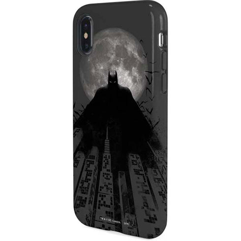 DC Comics Batman On City with Moon Art iPhone X Pro Case