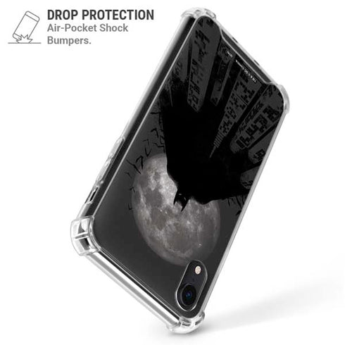 DC Comics Batman On City with Moon Art iPhone XR Clear Case
