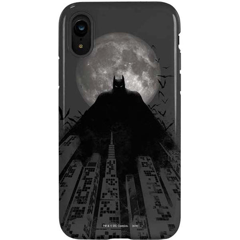 DC Comics Batman On City with Moon Art iPhone XR Pro Case