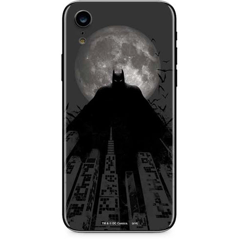DC Comics Batman On City with Moon Art iPhone XR Skin