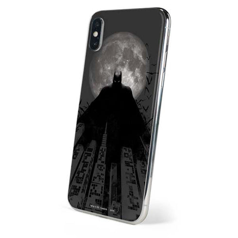 DC Comics Batman On City with Moon Art iPhone XS Skin