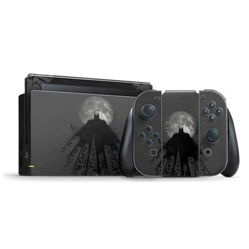 DC Comics Batman On City with Moon Art Nintendo Switch Bundle Skin