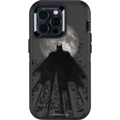 DC Comics Batman On City with Moon Art Otterbox Defender iPhone Skin