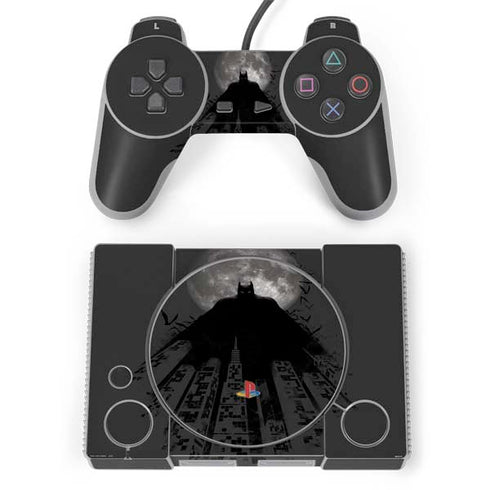 DC Comics Batman On City with Moon Art PlayStation Classic Bundle Skin