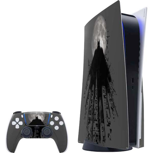 DC Comics Batman On City with Moon Art PS5 Bundle Skin