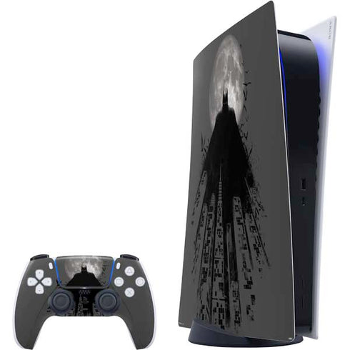 DC Comics Batman On City with Moon Art PS5 Digital Edition Bundle Skin