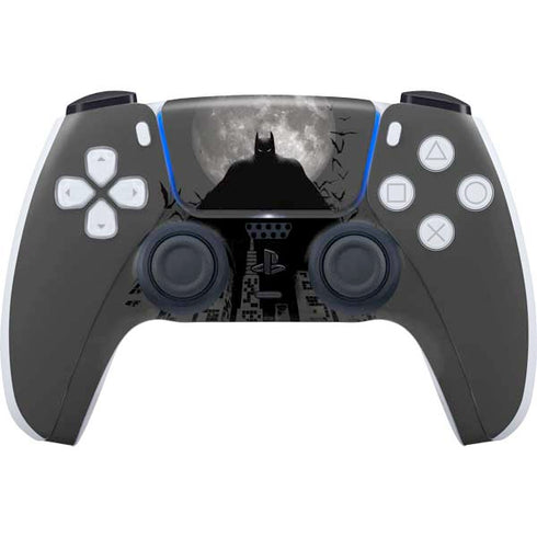 DC Comics Batman On City with Moon Art PS5 Controller Skin