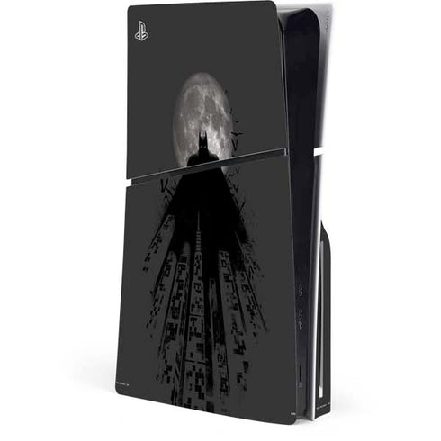 DC Comics Batman On City with Moon Art PS5 Slim Disk Console Skin