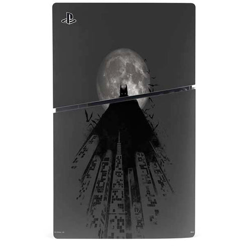 DC Comics Batman On City with Moon Art PS5 Slim Disk Console Skin