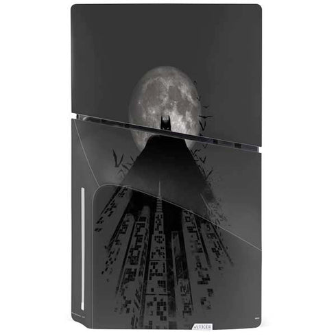 DC Comics Batman On City with Moon Art PS5 Slim Disk Console Skin