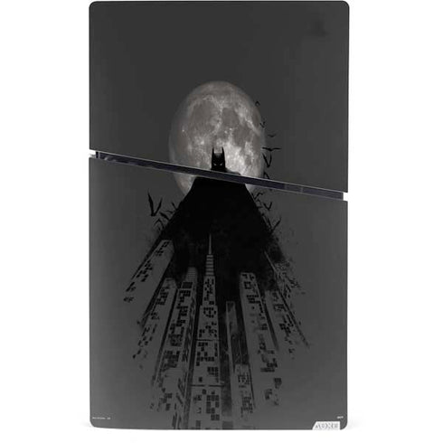 DC Comics Batman On City with Moon Art PS5 Slim Digital Edition Console Skin
