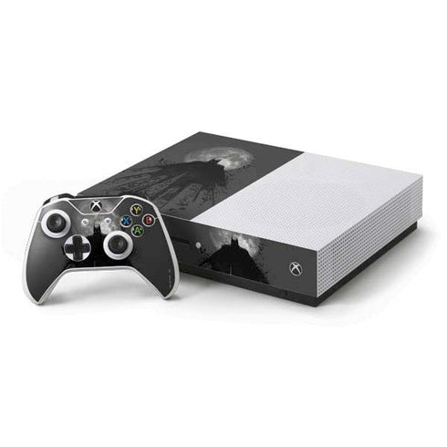 DC Comics Batman On City with Moon Art Xbox One S Console and Controller Bundle Skin